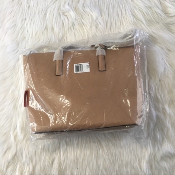 New Kate Spade Margaux Large Tote Refined Grain Leather light fawn - Picture 4 of 7